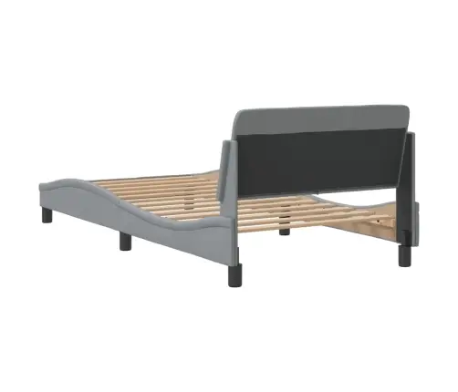 Gultas Rāmis Bez Matrača, Gaiši Pelēks, 100X200 Cm, Audums Vidaxl