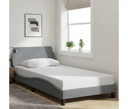 Gultas Rāmis Bez Matrača, Gaiši Pelēks, 100X200 Cm, Audums Vidaxl