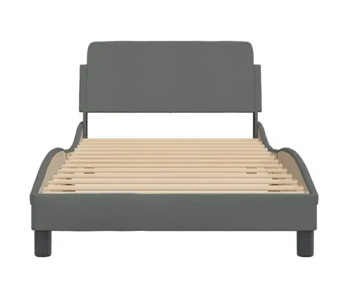 Gultas Rāmis Bez Matrača, Tumši Pelēks, 100X200 Cm, Audums Vidaxl
