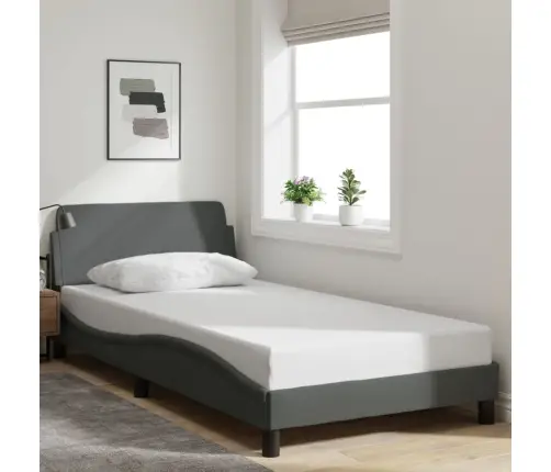 Gultas Rāmis Bez Matrača, Tumši Pelēks, 100X200 Cm, Audums Vidaxl