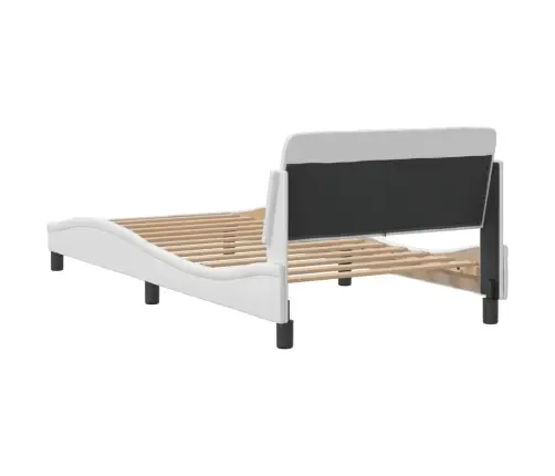 Voodiraam Dover, Valge, 100X200 cm Kunstnahk