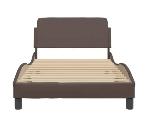 Voodiraam Dover, Pruun, 100X200 cm Kunstnahk