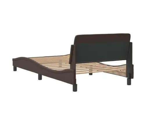 Voodiraam Dover, Pruun, 100X200 cm Kunstnahk