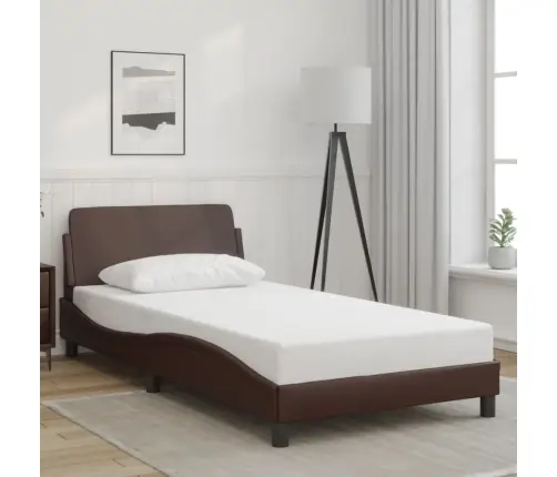 Voodiraam Dover, Pruun, 100X200 cm Kunstnahk