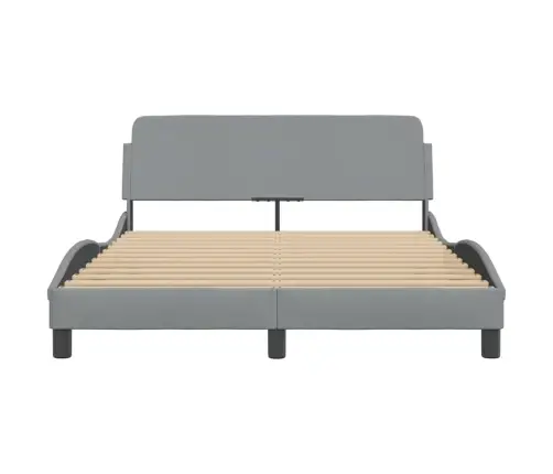 Gultas Rāmis Bez Matrača, Gaiši Pelēks, 120X200 Cm, Audums Vidaxl