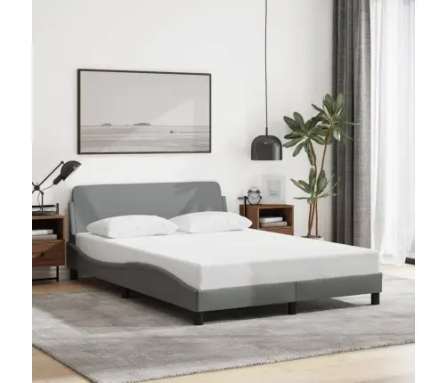 Gultas Rāmis Bez Matrača, Gaiši Pelēks, 120X200 Cm, Audums Vidaxl