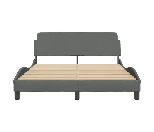 Gultas Rāmis Bez Matrača, Tumši Pelēks, 120X200 Cm, Audums Vidaxl