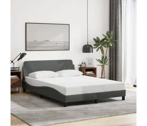 Gultas Rāmis Bez Matrača, Tumši Pelēks, 120X200 Cm, Audums Vidaxl