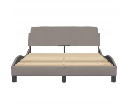 Gultas Rāmis Bez Matrača, Pelēkbrūns, 120X200 Cm, Audums Vidaxl