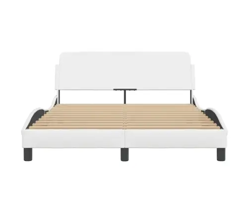 Voodiraam Dover, Valge, 120X200 cm Kunstnahk