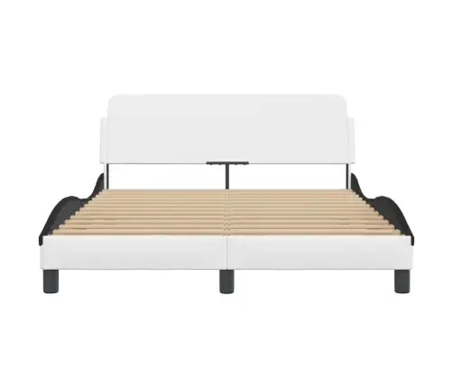 Voodiraam Dover, Valge Ja Must, 120 X 200 cm Kunstnahk