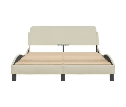 Voodiraam Dover, Kreemjas, 140X200 cm Kangas