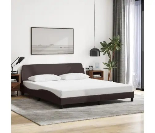 Voodiraam Dover, Tumepruun, 160X200 cm Kangas