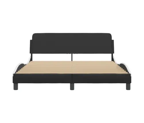 Lovos Rėmas, Dover, Juodas/Baltas, 160X200cm Dirbtinė Oda