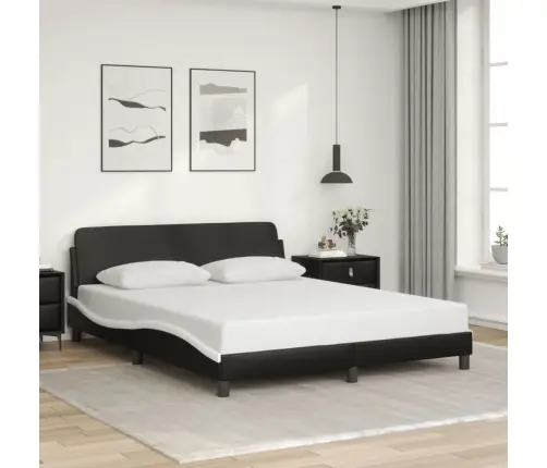 Lovos Rėmas, Dover, Juodas/Baltas, 160X200cm Dirbtinė Oda