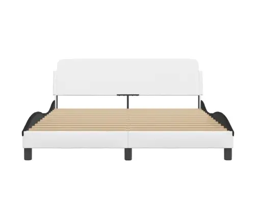Lovos Rėmas, Dover, Baltas/Juodas, 160X200cm Dirbtinė Oda