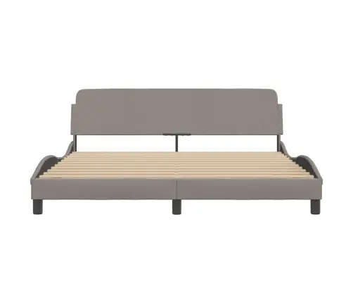 Gulta Bez Matrača, Pelēkbrūns, 180X200 Cm, Audums Vidaxl