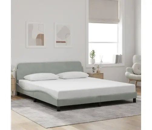 Lovos Rėmas, Dover, Šviesiai Pilkas, 180X200cm Aksomas