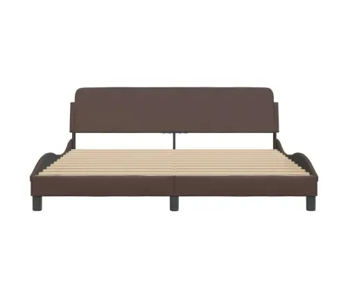 Voodiraam Dover, Pruun, 180X200 cm Kunstnahk