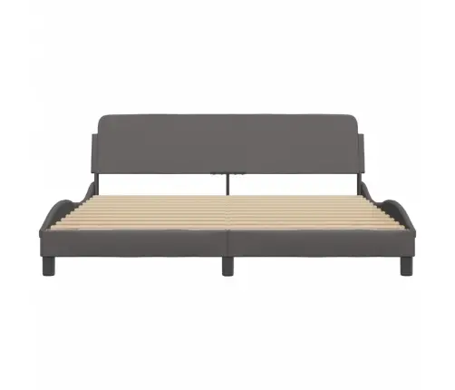 Gultas Rāmis Ar Galvgali, Pelēks, 180X200 Cm, Mākslīgā Āda Vidaxl Gultas Rāmis Ar Galvgali, Pelēks, 180X200 Cm, Mākslīgā Āda Vidaxl