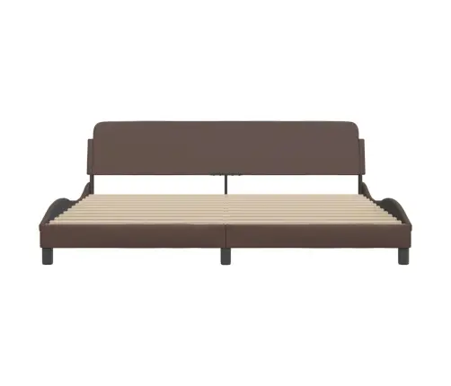 Voodiraam Dover,Pruun, 200X200 cm Kunstnahk