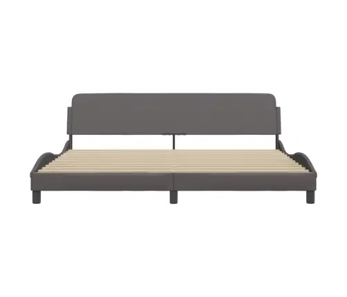 Lovos Rėmas, Dover, Pilkos, 200X200 cm Dirbtinė Oda