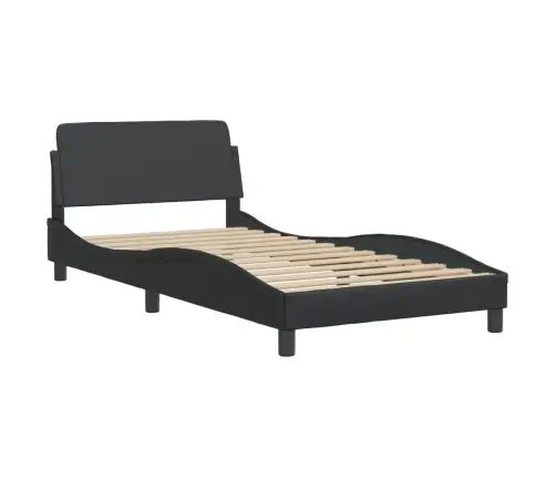 Voodiraam Dover, Must, 100X203 cm Kunstnahk