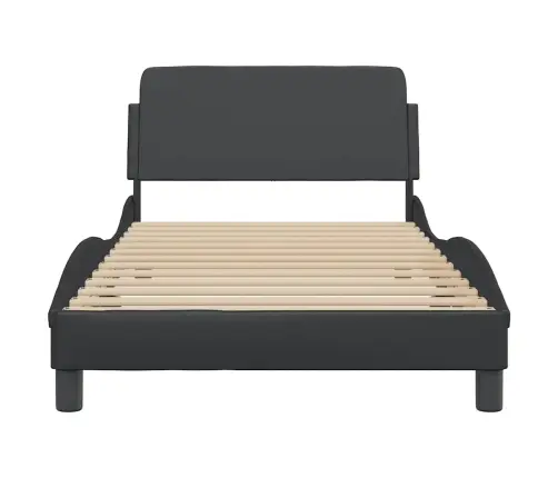 Voodiraam Dover, Must, 100X203 cm Kunstnahk