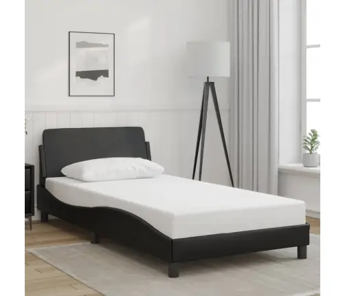 Voodiraam Dover, Must, 100X203 cm Kunstnahk