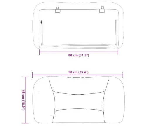 Galvūgalio Pagalvėlė, Hvar, Tamsiai Pilkos Spalvos, 80 cm Audinys