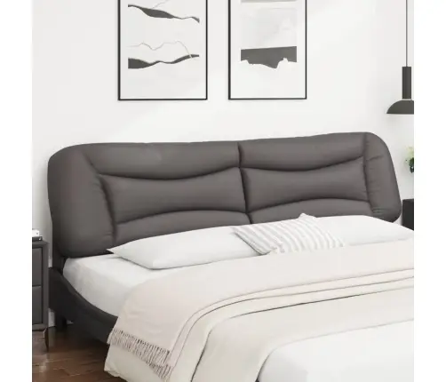 Galvgaļa Spilvens, Pelēks, 200 Cm, Mākslīgā Āda Vidaxl