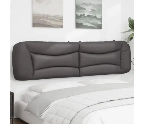 Galvgaļa Spilvens, Pelēks, 200 Cm, Mākslīgā Āda Vidaxl