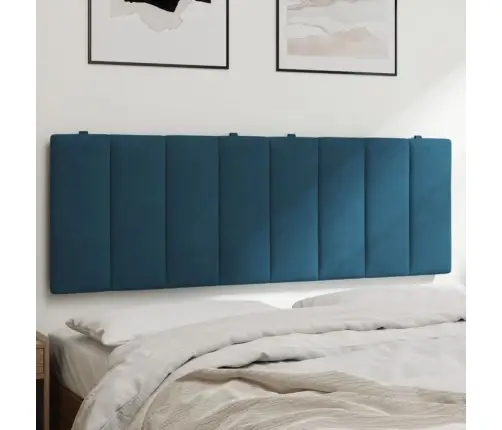 Galvgaļa Spilvens, Hanko, Zils, 120 Cm, Samts Vidaxl