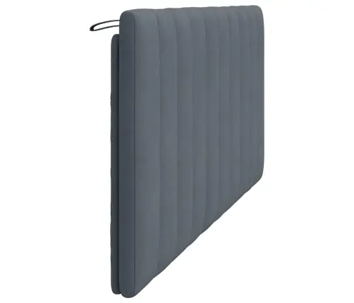 Galvgaļa Spilvens, Tumši Pelēks, 180 Cm, Samts Vidaxl