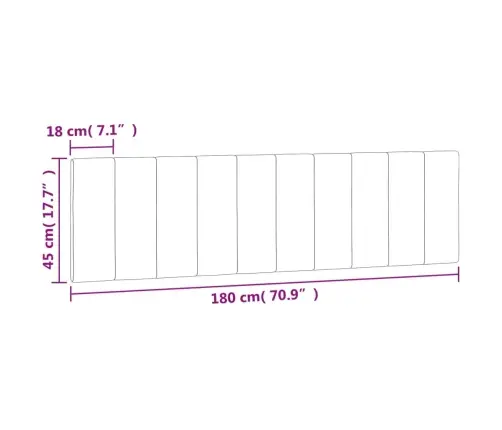Galvgaļa Spilvens, Tumši Pelēks, 180 Cm, Samts Vidaxl