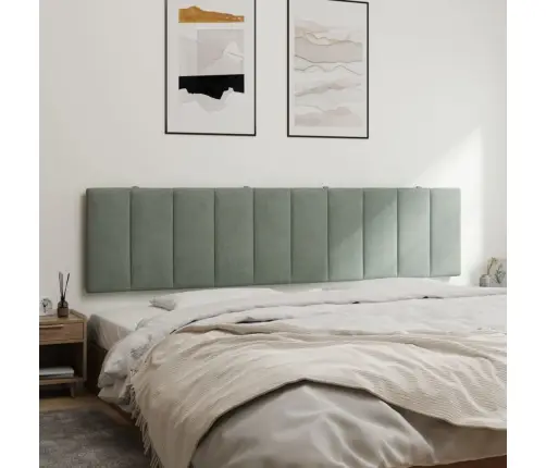 Galvgaļa Spilvens, Gaiši Pelēks, 200 Cm, Samts Vidaxl