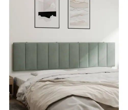 Galvgaļa Spilvens, Gaiši Pelēks, 200 Cm, Samts Vidaxl