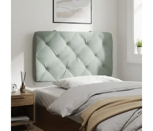 Galvgaļa Spilvens, Gaiši Pelēks, 80 Cm, Samts Vidaxl