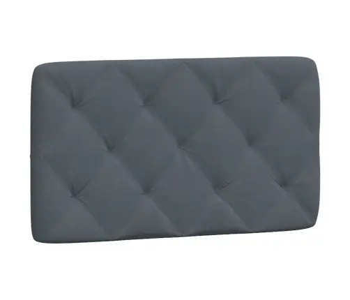 Galvgaļa Spilvens, Tumši Pelēks, 90 Cm, Samts Vidaxl