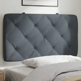 Galvgaļa Spilvens, Tumši Pelēks, 90 Cm, Samts Vidaxl