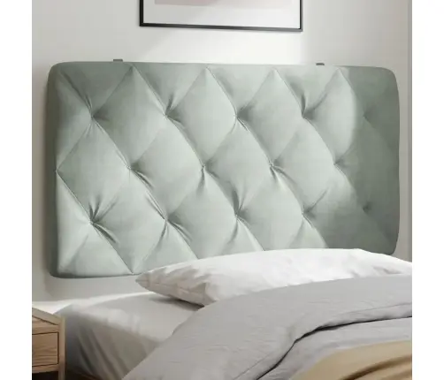 Galvgaļa Spilvens, Gaiši Pelēks, 100 Cm, Samts Vidaxl