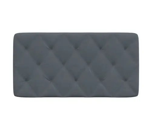 Galvgaļa Spilvens, Tumši Pelēks, 100 Cm, Samts Vidaxl