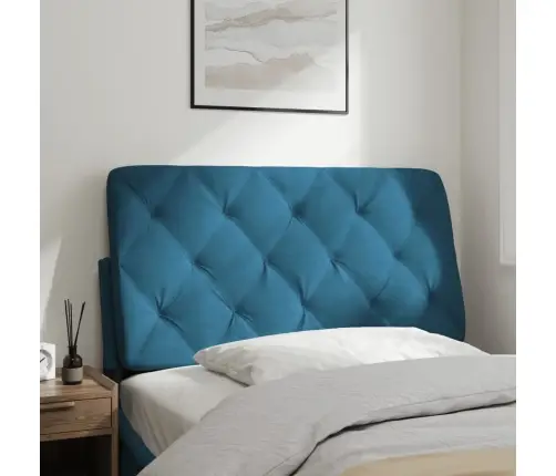 Galvgaļa Spilvens, Zils, 100 Cm, Samts Vidaxl