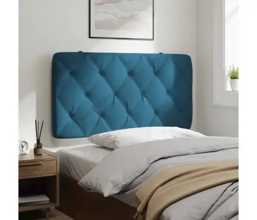 Galvgaļa Spilvens, Zils, 100 Cm, Samts Vidaxl