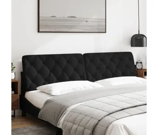 Voodipeatsi Padi, Must, 200 cm Samet