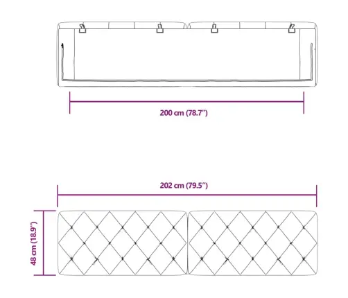 Galvūgalio Pagalvėlė, Tamsiai Žalios Spalvos, 200cm Aksomas