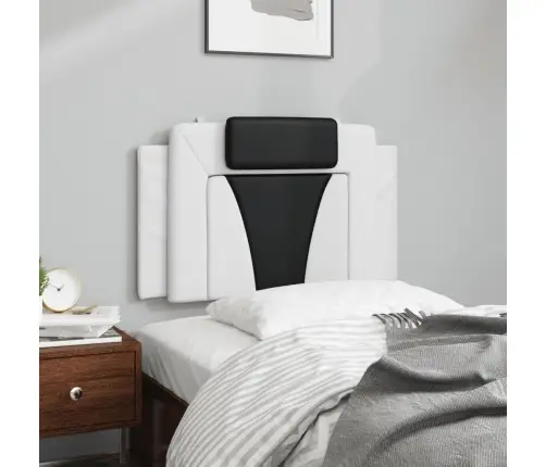 Galvgaļa Spilvens, Balts Un Melns, 80 Cm, Mākslīgā Āda Vidaxl