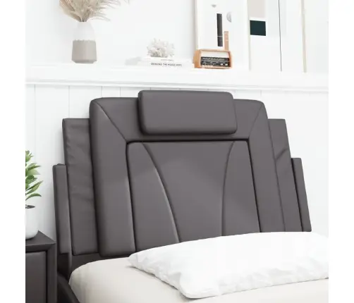 Voodipeatsi Padi Viana, Hall, 90 cm Kunstnahk Voodipeatsi Padi Viana, Hall, 90 cm Kunstnahk