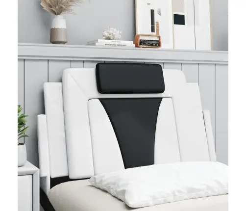 Galvgaļa Spilvens, Balts Un Melns, 90 Cm, Mākslīgā Āda Vidaxl