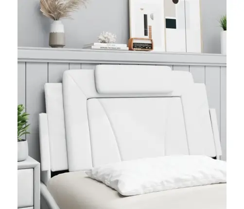 Galvgaļa Spilvens, Balts, 100 Cm, Mākslīgā Āda Vidaxl